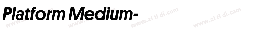 Platform Medium字体转换